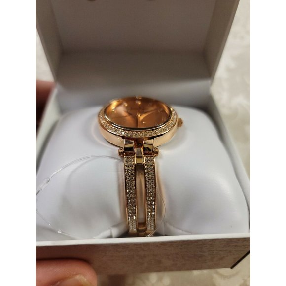 Jessica Simpson Rose Gold Color Rhinestone Bling Womens Watch Metal JSB0036RG main image 4